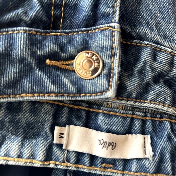 Adika Jeans Size M Denim Wide Leg High Rise Non-Stretch Blue Seam Utility - Picture 8 of 8